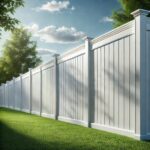 White Vinyl Privacy Fence Panels (example)