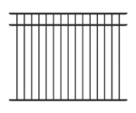 black aluminum fence panels