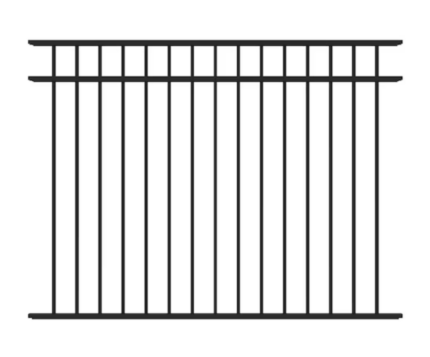 black aluminum fence panels